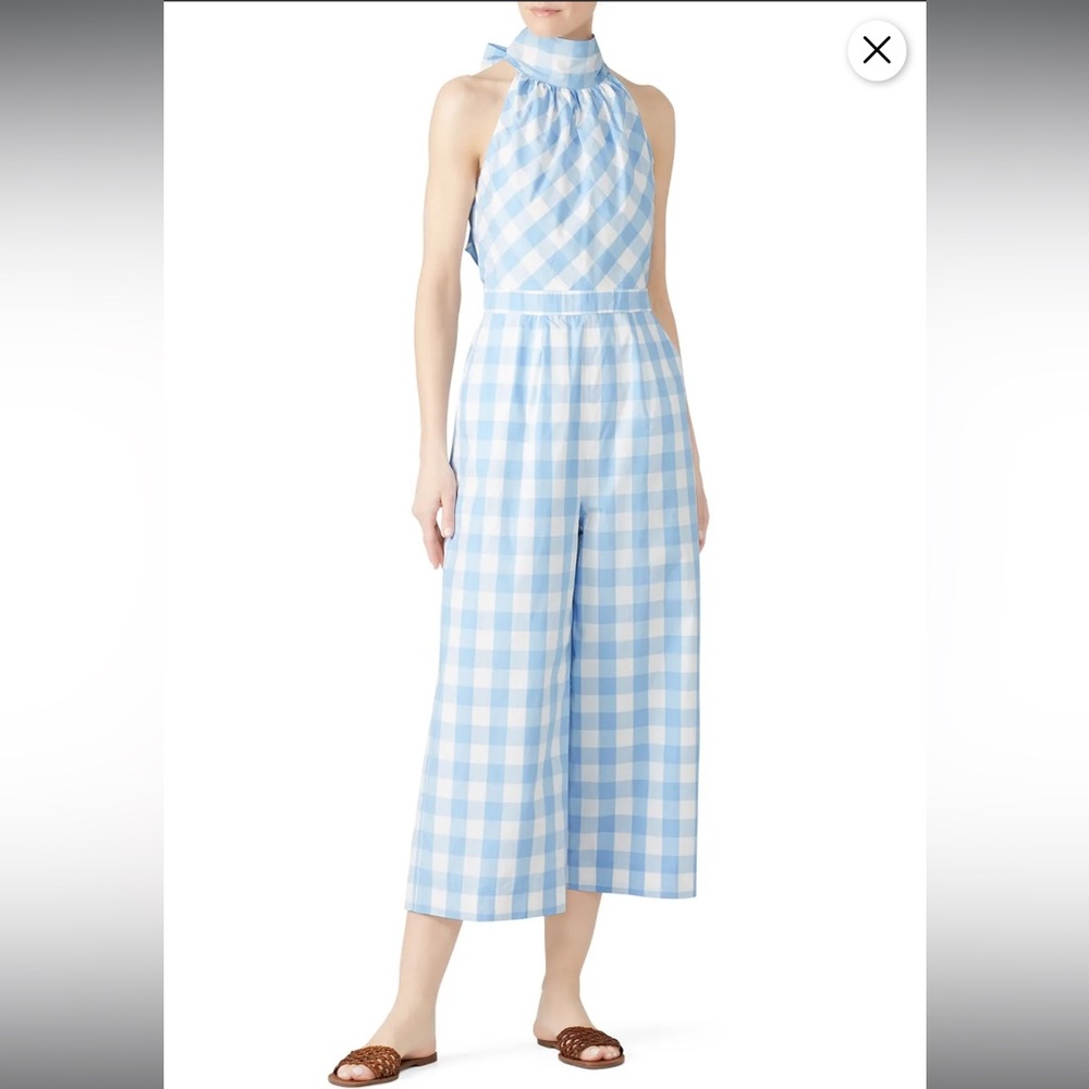 NWT J. Crew High Neck Gingham Jumpsuit